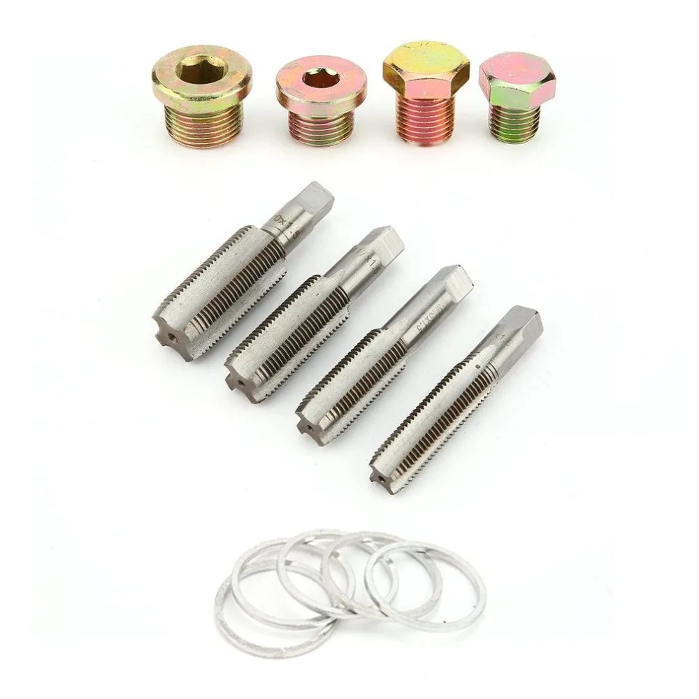 

2018 New Original 64pcs Oil Pan Thread Repair Kit Sump Gearbox Drain Plug Tool Set M13 M15 M17 M20 Bolt Thread Auto Repair Tools