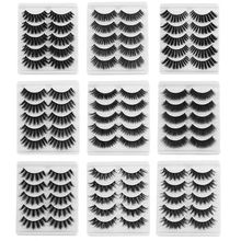 Новинка, 5 пар, 5D, норковые накладные ресницы, 16 видов стилей, волнистый крест, пушистые ресницы, мягкое наращивание, ручной работы, инструменты для макияжа глаз