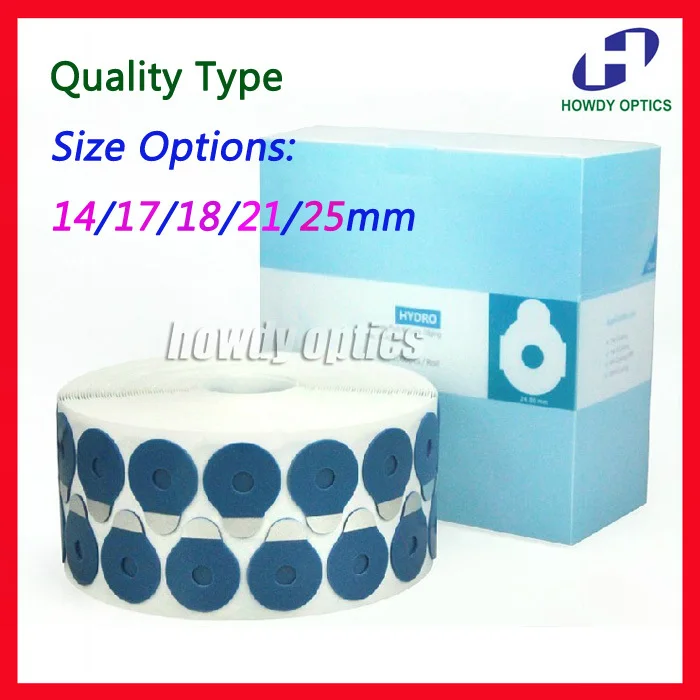 

Quality Optical Eyeglasses lens edging adhesive blocking pad accessories Size 14/17/18/21/24mm 1000pcs/roll