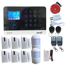 Новая домашняя охранная сигнализация аварийная сигнализация wifi GSM Беспроводная RFID движения PIR датчик утечки воды GSM домашняя сигнализация