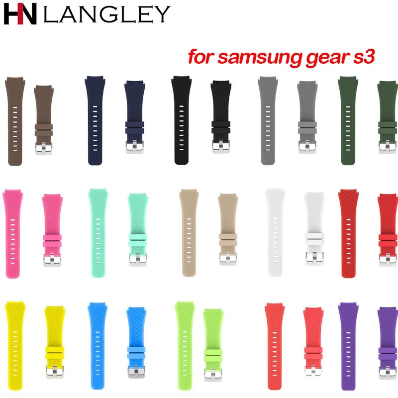 Ремешок спортивный для samsung galaxy watch 46 мм S3 Frontier/Classic силиконовый браслет huami amazfit