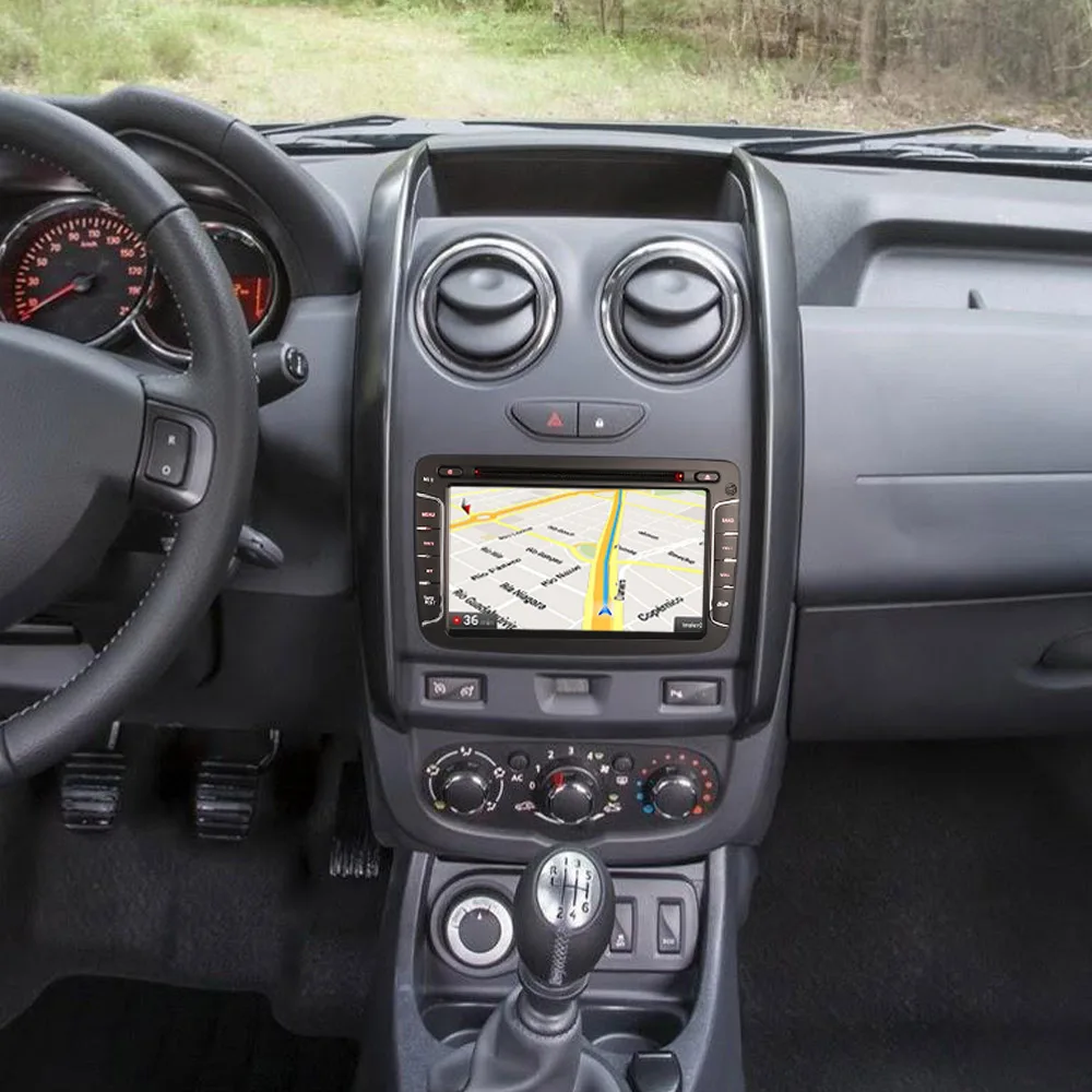 Top DAB+ Car stereo GPS Sat Nav BOD DVT-IN for Renault Dacia Duster Logan Sandero Dokker Lodgy Android 9.0 CD FM 1