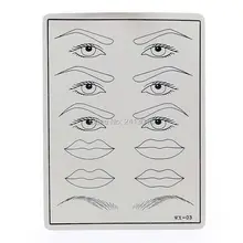 15*20 см поддельная кожа для бровей долговременного тату макияжа практика 5 шт. чистый бланк с рисунком бровей для татуировки стартер