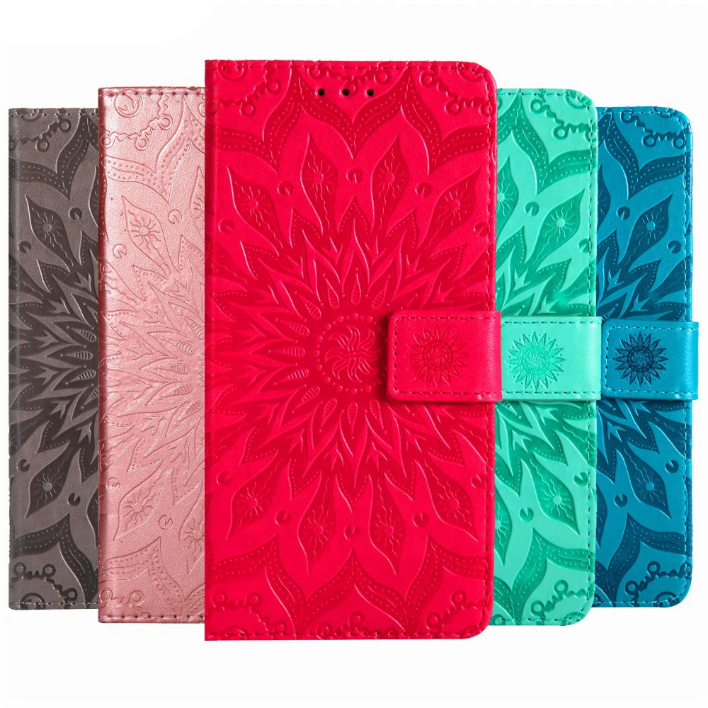 

Sunflower PU Leather Wallet Cover For S8 S9 Plus S10 Lite S3 S4 S5 Mini S6 S7 Edge For Samsung Galaxy Note 3 4 5 8 9 Flip Cover