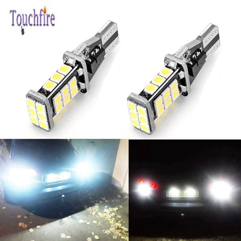 Автомобильная лампа T15 W16W 7440 7443 P21W Canbus 2 шт. 3030SMD 24LED стоп сигнал заднего хода белый
