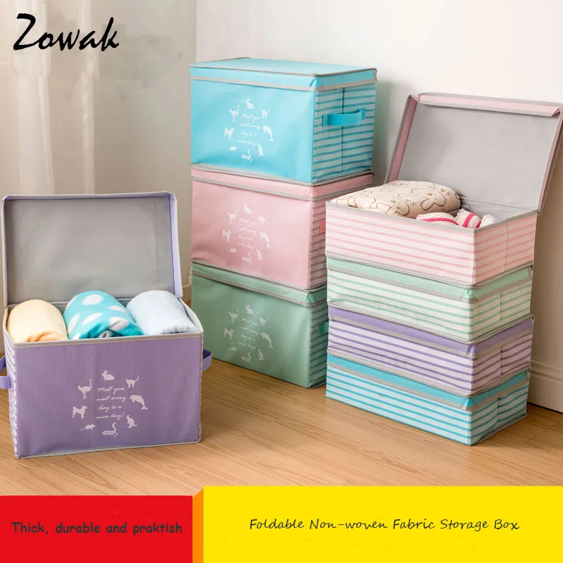 

Non-woven Clothing Storage Box Toy Storage Box Lid Cosmetics Storage Box Underwear Storage Boxes Sundries Container Organizer