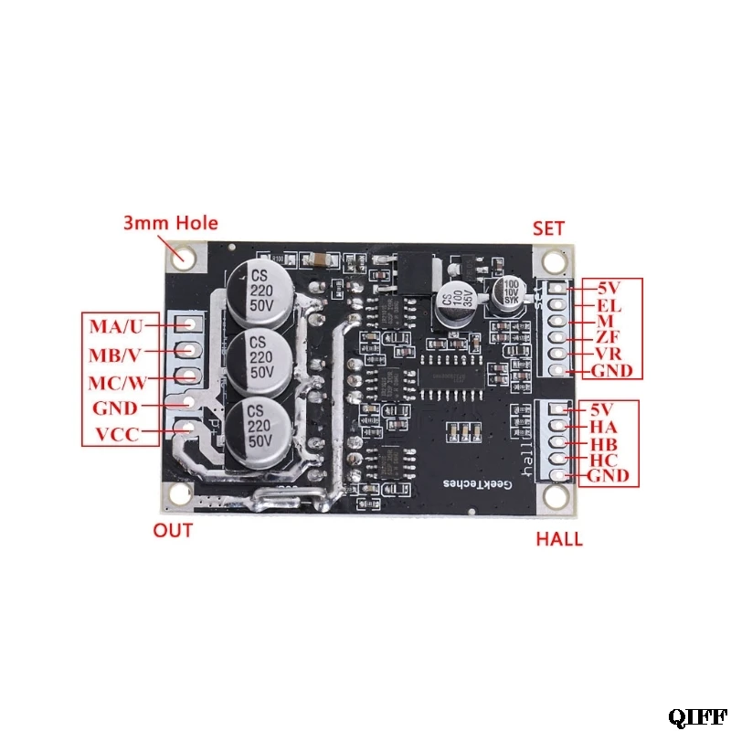 15A 500 Вт DC12V-36V бесщеточный двигатель скорость контроллер BLDC драйвер платы с Зал Mar28