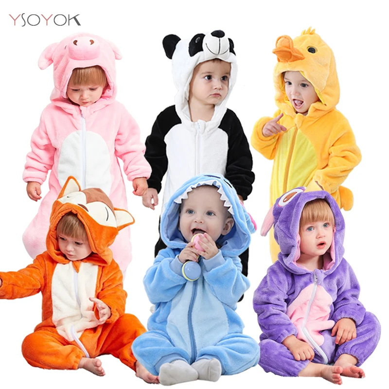 

Baby Boy Girls Animal Cosplay Rompers Toddler Carnival Halloween Outfits Boys Panda Costume For Girls Jumpsuits Infant Clothes