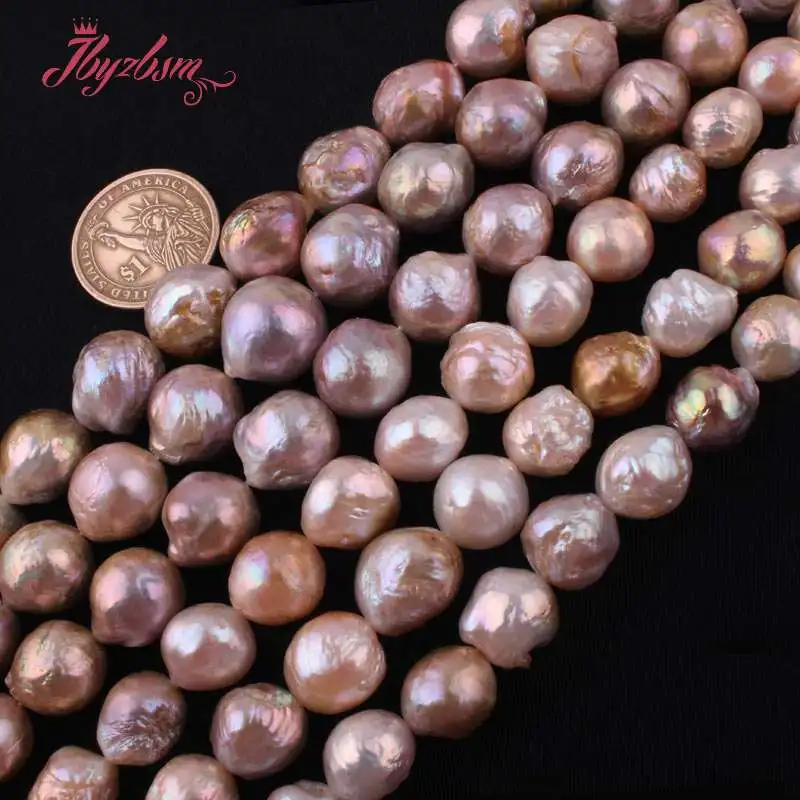 Koop 9 10 13 16mm Keshi Edsion Natuurlijke Zoetwater Parel Nearround Stenen Kralen Losse Voor Sieraden Maken DIY Armband ketting 15\