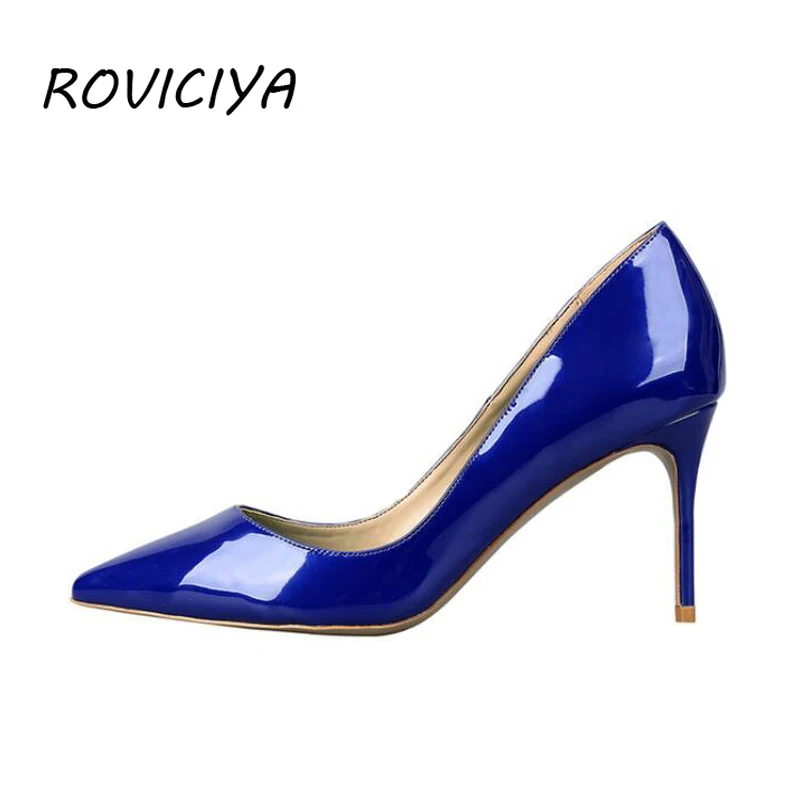 royal blue patent leather heels