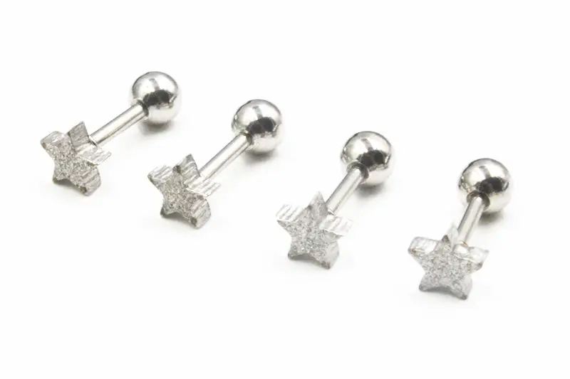 Free Shippment Lot50pcs 16g Body Jewelry Piercing star Glitter Style