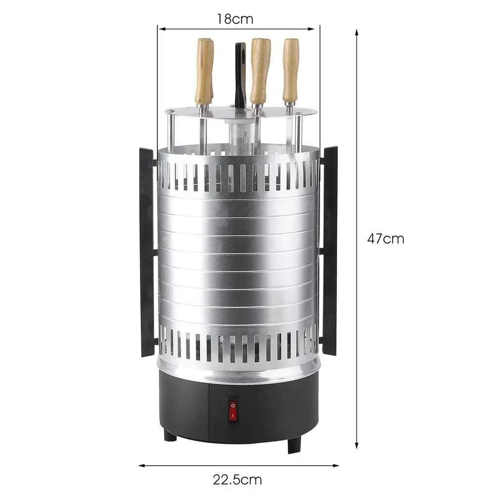 Automatic Rotating Barbecue Grill Electric Smokeless Oven Vertical BBQ Rotary Grill Household Lamb Skewers Kebab Machine Automatic Rotating Barbecue Grill Electric Smokeless Oven Vertical BBQ Rotary Grill Household Lamb Skewers Kebab Machine