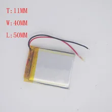 Batterie au Lithium polymère 3.7V, 114050 mAh, Module de Microphone, Navigation GPS, haut-parleur, batterie 2800