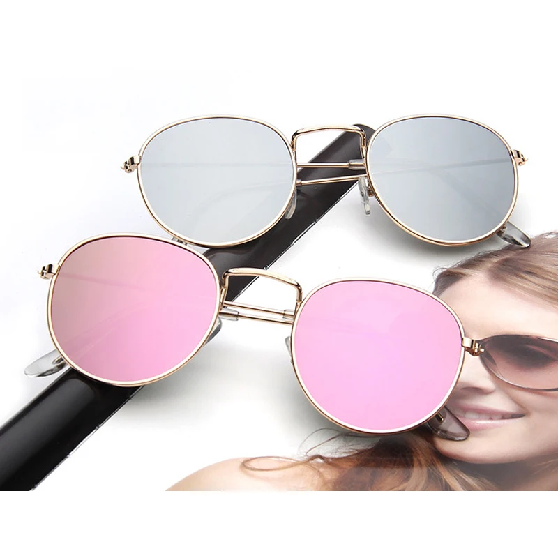 2018 ретро круглые очки женские и мужские брендовые дизайнерские солнцезащитные очки для женщин зеркальные солнечные очки сплав lentes Женский