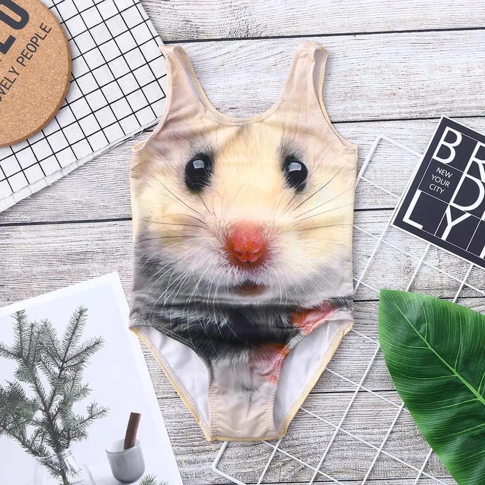 

Toddler Kids Baby Girl Swimwear 2019 Children's Sleeveless Mouse 3D Digital Print Swimwear Swimsuit One Piece bebek mayo A1