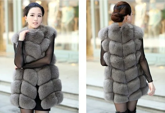 Vest as Pictures Survêtement Vk1008 Fourrure Véritable Pictures Hiver Femme Silver As Fox Dames De Luxe topfurmall Gilet Femmes Fur Veste Manteau 1f0wqHw