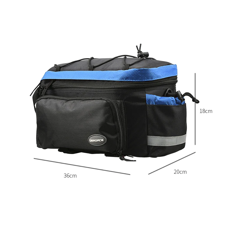 Flash Deal Bicycle Bag 15L Bike Rear Rack Bag Cycling Multifunctional waterproof Shoulder Handbag bike Backpack packing Riding Supplies 5