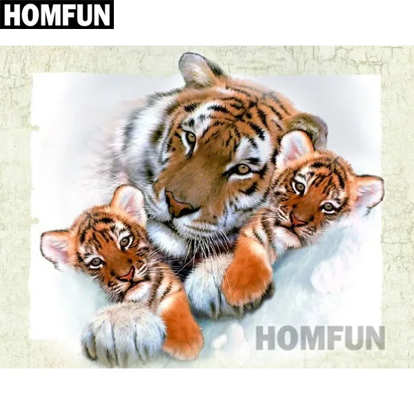 Бургундия HOMFUN полная квадратная/круглая дрель 5D DIY Алмазная картина "семья животных" 3D вышивка крестиком 5D домашний Декор подарок A01007 - Цвет: Бургундия