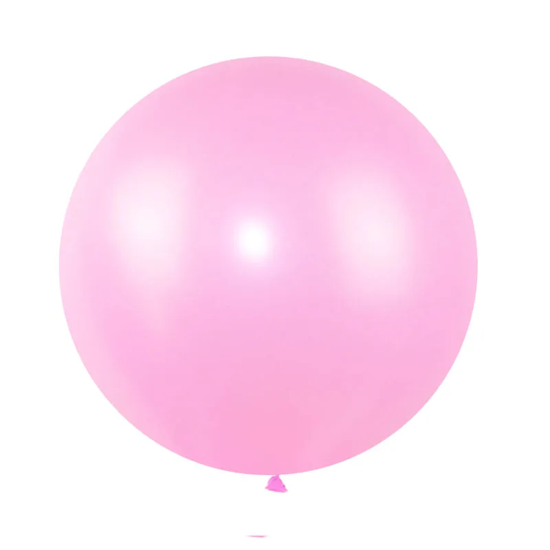 36 дюймов Круглая латексные шары, гелий большой гигантские надувные шары, надувной воздушный шар одежда для свадьбы, дня рождения Decortions - Цвет: Розовый