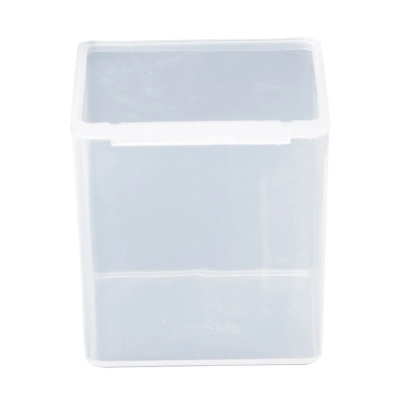 Квадратные прозрачные пластиковые коробки для хранения ювелирных изделий, бусины, коробка для колец, серьги, чехол, ожерелье, органайзер, макияж, Настольная коробка - Цвет: 11.9X11.9X2 CM