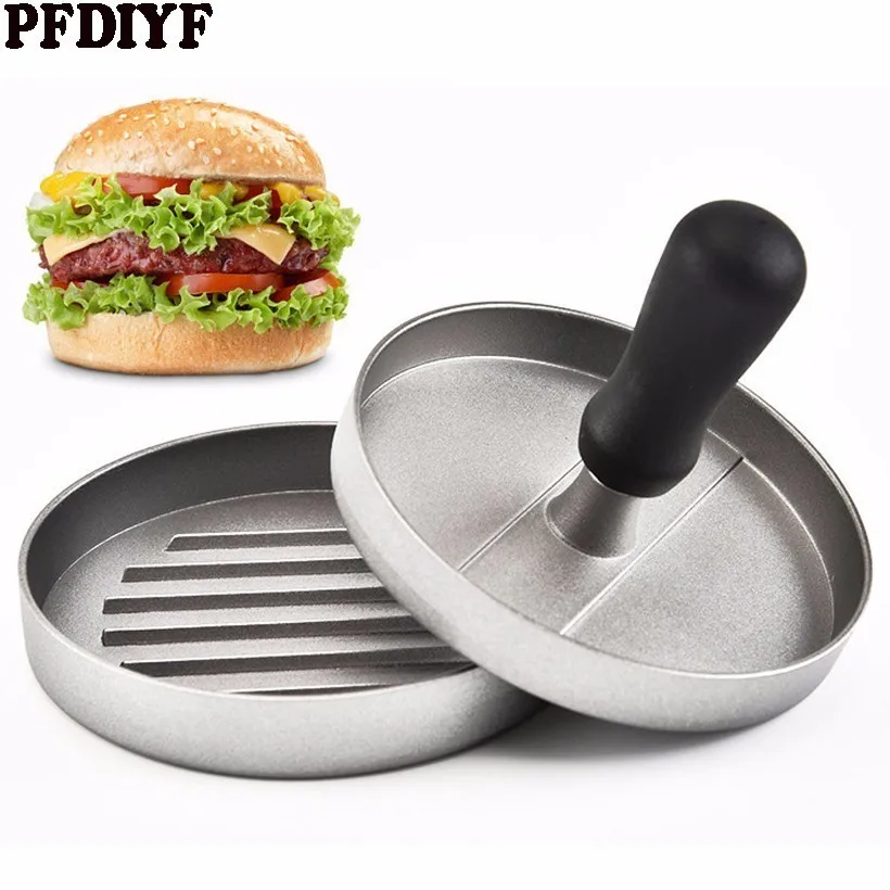 

1Pcs High Quality Hamburger Press Cake Mold Aluminum Alloy Meat Beef Press Creative Multifunction Cookware Kitchen Gadget