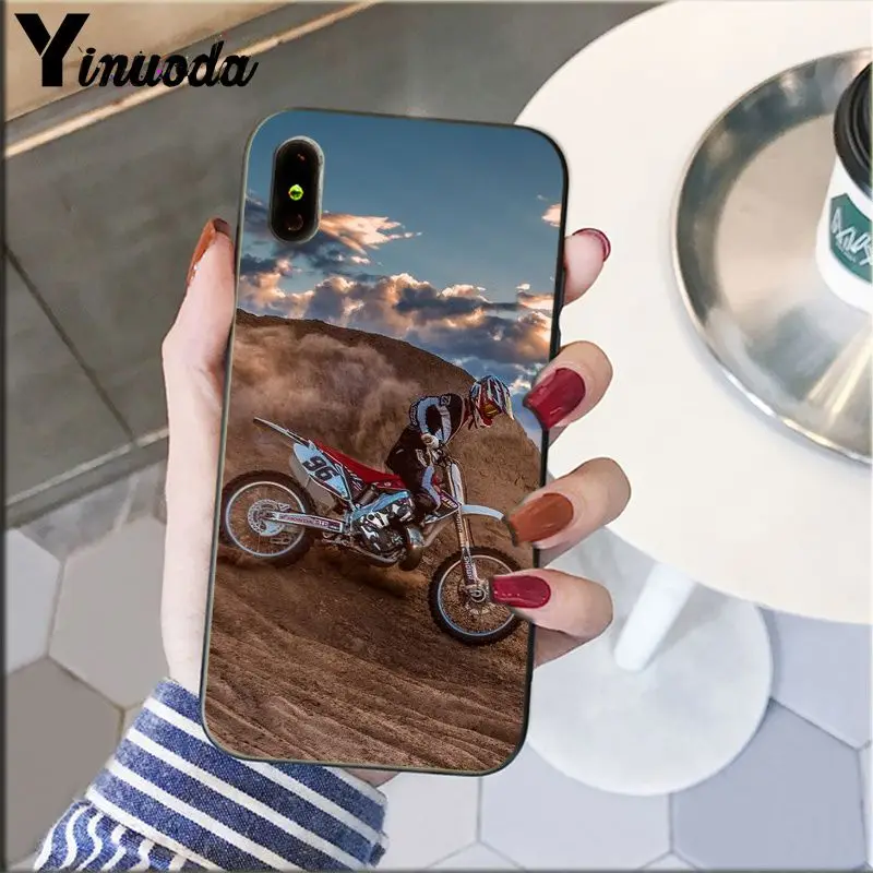 Yinuoda Moto Cross Мотоцикл Спорт новинка Fundas чехол для телефона iPhone X XS MAX 6 6S 7 7plus 8 8Plus 5 5S