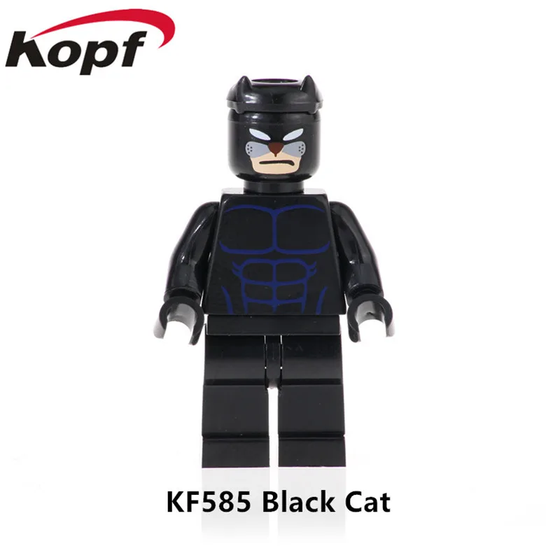 

Single Sale Super Heroes Action Figures Black Panther Black Cat Cloak Dagger Building Blocks Bricks Toys For Children KF585