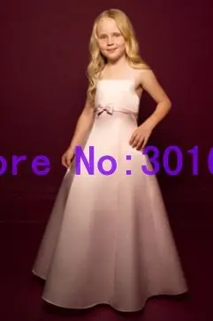 G004 Custom Size/Color Halter Pink Satin Free Shipping Flower Girl Dress Girls' Gown | Свадьбы и торжества