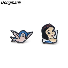P1366 Dongmanli мультфильм милые эмалированные Серьги мультфильм Женщины Девушки Дети прекрасные подарки