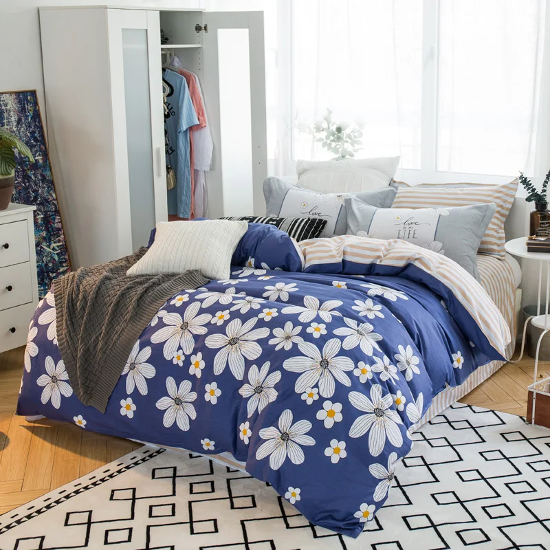 

Design floral garden bed linens girl 100% cotton bedding sets queen full size 3d comforter cover 4/5 pcs sheet bed clothes adult