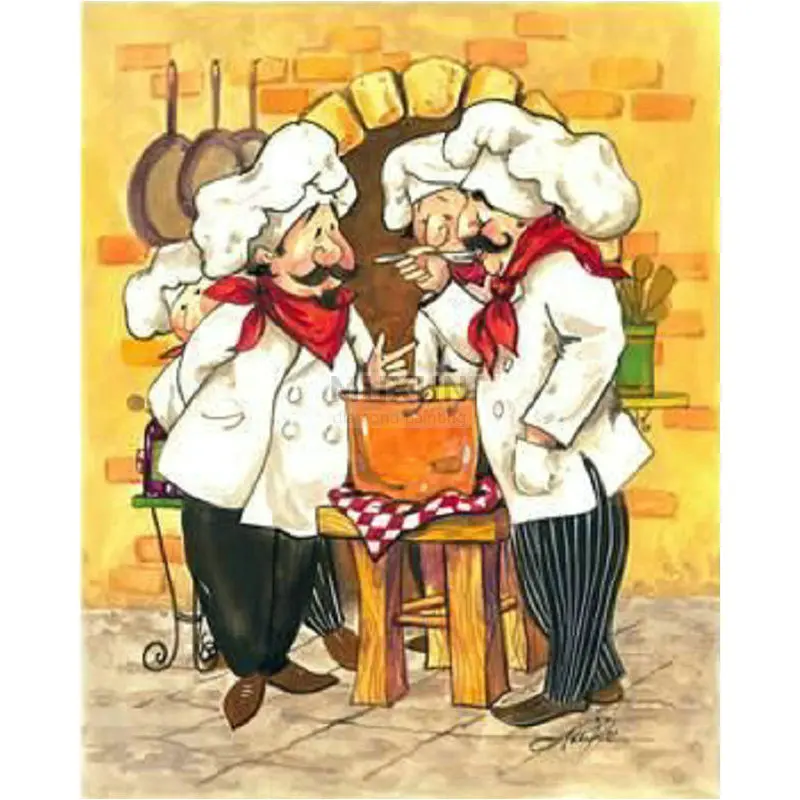 DIY Diamond Painting Cross stitch Cartoon chef Needlework 5d rhinestone art Rhinestone full square Diamond embroidery pattern