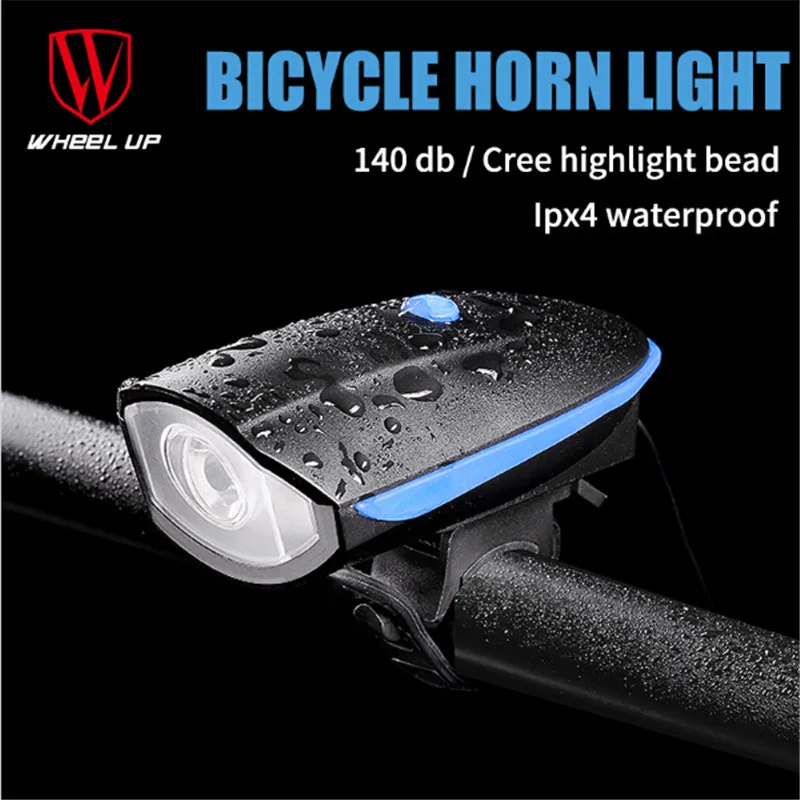 Discount WHEEL UP Bicycle Front Light USB Rechargeable Bike Lamp LED Headlight Cycling Multifunction Electric 140db Horn Bike Bell 1 Discount WHEEL UP Bicycle Front Light USB Rechargeable Bike Lamp LED Headlight Cycling Multifunction Electric 140db Horn Bike Bell 1