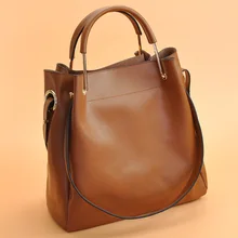 2016 new autumn and winter geniune leather pictures handbag shoulder bag simple fashion large capacity female handbag