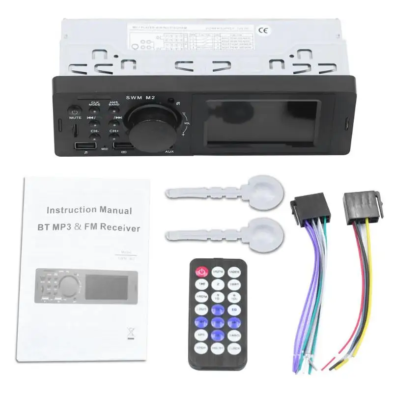 M2 12 в Bluetooth автомобильный стерео FM Радио MP3 аудио плеер 5 в зарядное устройство USB SD AUX Автоэлектроника сабвуфер в-dash 1 DIN Авторадио
