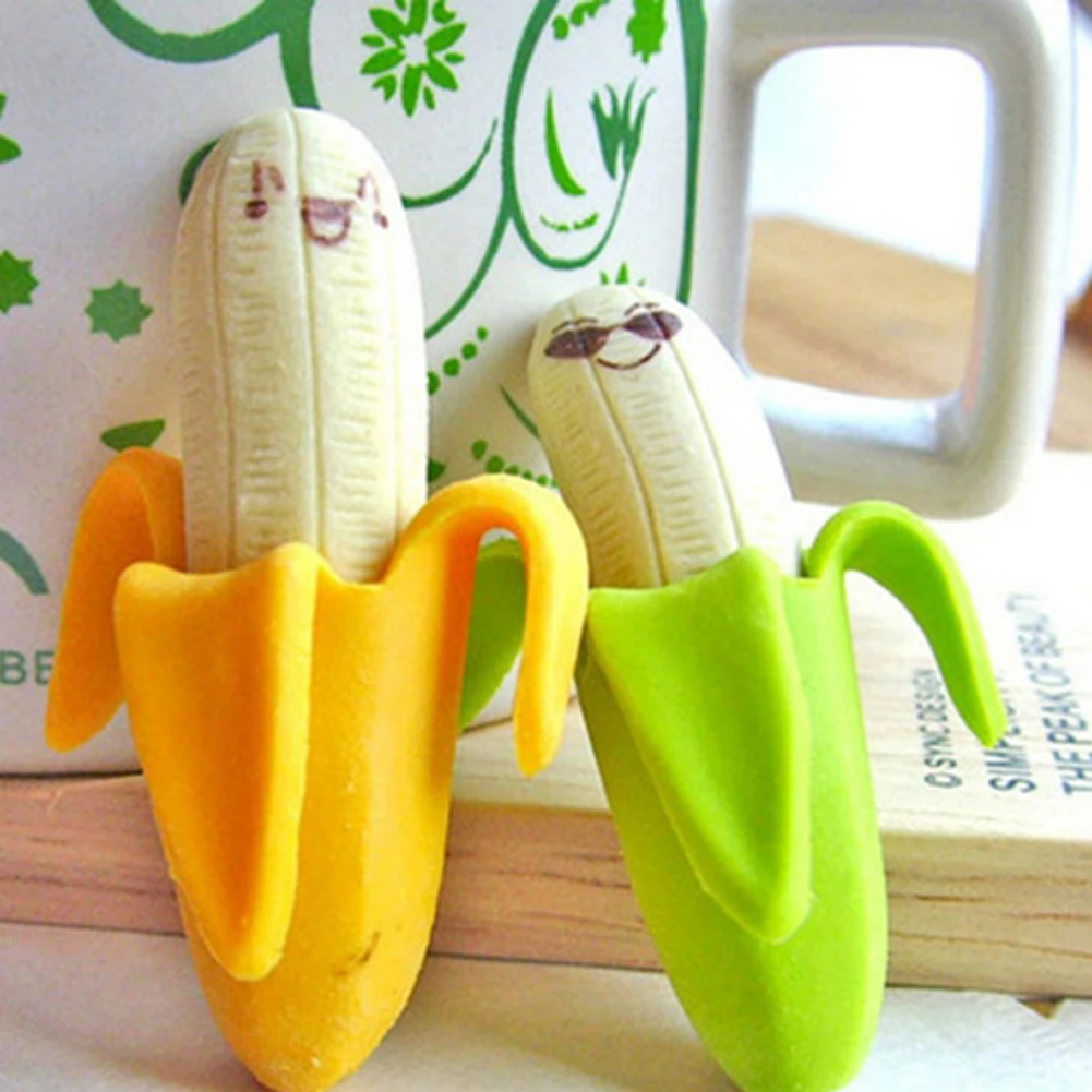 Новое поступление творческий прекрасный банан карандаш ластик для школы канцелярские принадлежности подарок для детей и студентов