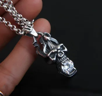 

BOCAI925 Silver Vintage Mature Personality Fashion skull Thai Silver Pendant Men and Women Joker Necklace Pendant