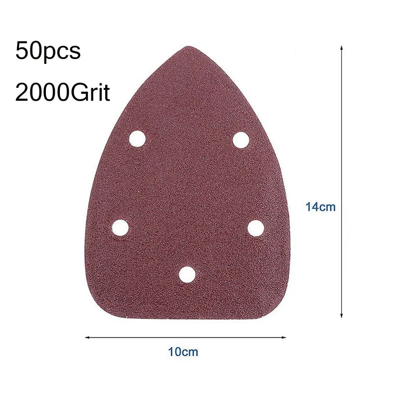 

SHINA 50pcs Sandpaper 2000 Grit Triangle Sanding Disc Sheet Sand Paper Pad Set For Fein Oscillating