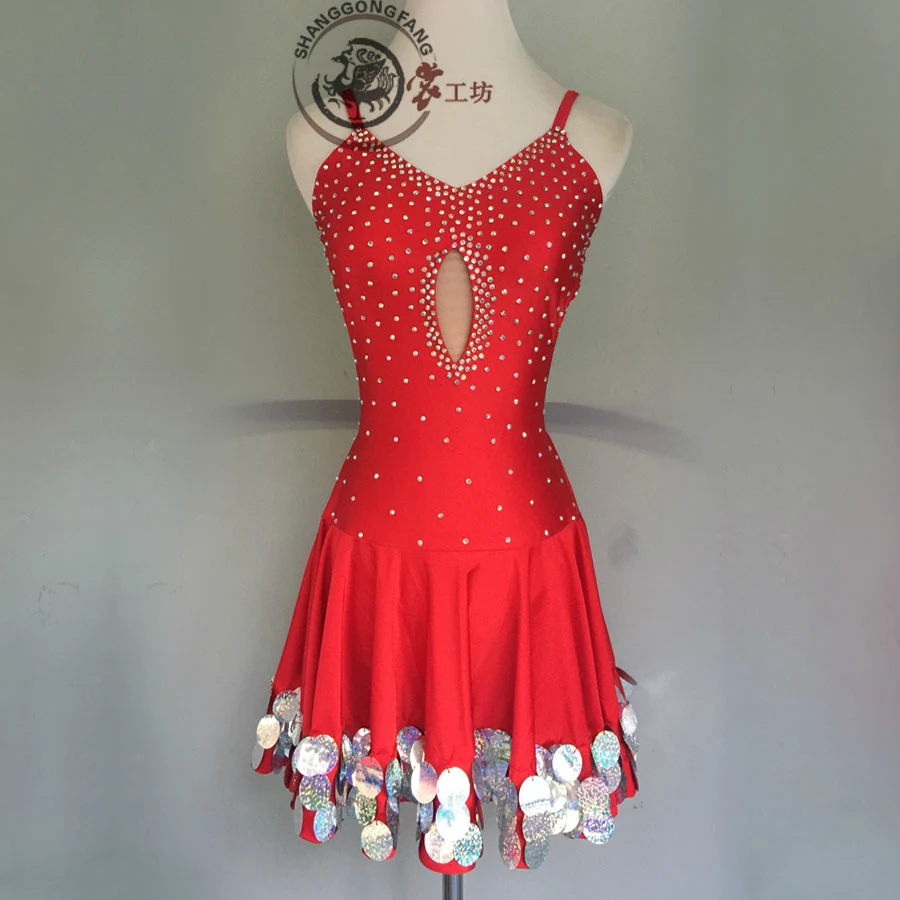 Латинские танцы одежда роскошные женские спандекс латинские танцы платье для девочек латинские танцы платье с пайетками ча-ча Танцы