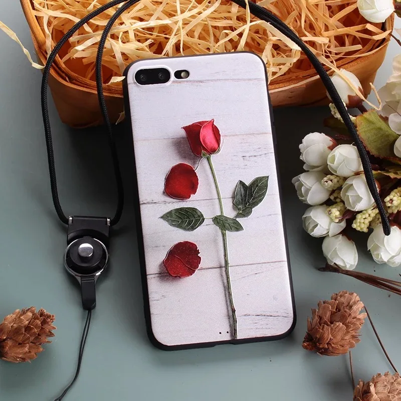 

Flower Case For iPhone X 10 rose Patterned Phone Cases For iPhone 6s 6 7 8 Plus Soft TPU Latest model Ultra Thin Cute Soft Cover
