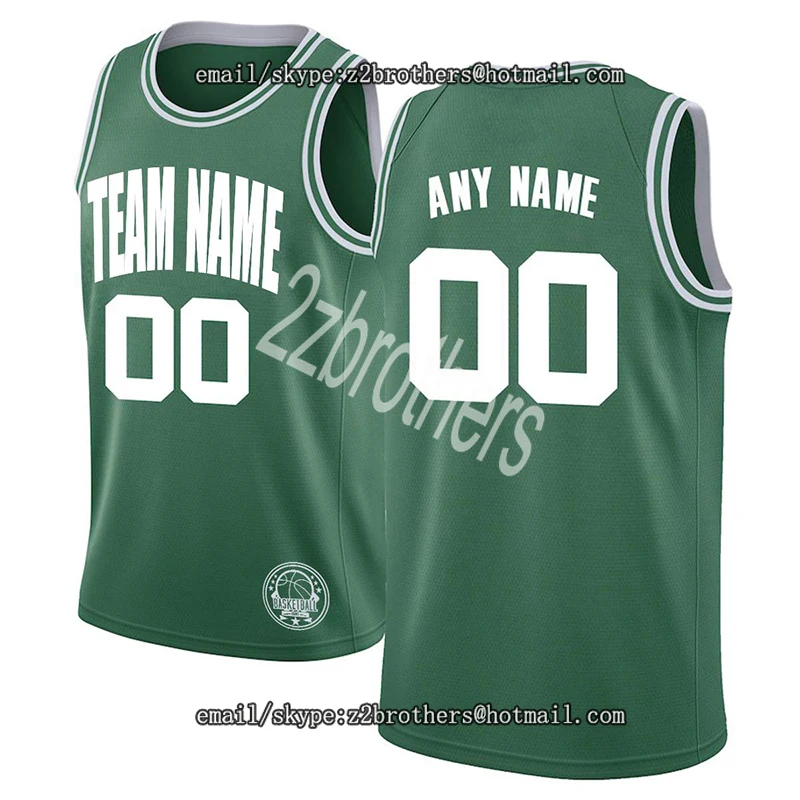 

Custom Boston Basketball Jersey Personalized High School College Term Logo Embroidered Your Own Name Number for Men Women Kid