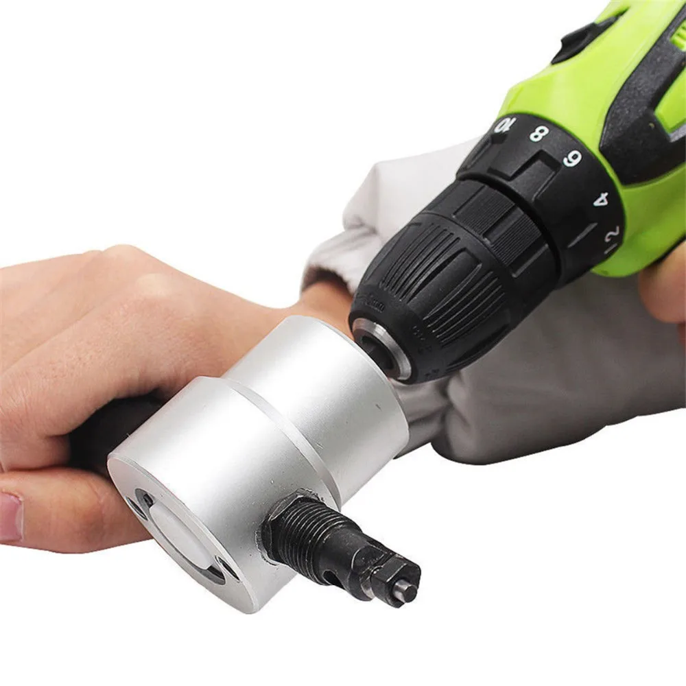 TRANVON Sheet Metal Cutting Nibble Metal Cutter Double Head Nibbler Blade Saw Cutter Tool Drill Bits Accessory Cutting Machine (3)