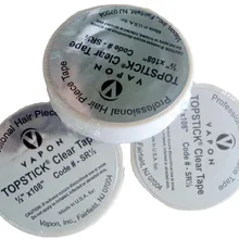 1 рулон VAPON TOPSTICK прозрачная лента 1/" x 108" Двухсторонняя клейкая лента для наращивания ленты/парик/парики шнурка