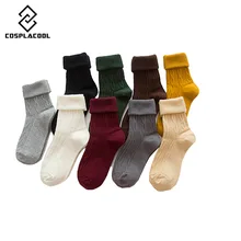 [COSPLACOOL] однотонные шерстяные теплые кучи носков женские Chaussette Femme креативные принцессы Meias смешные носки Харадзюку подарки Sokken