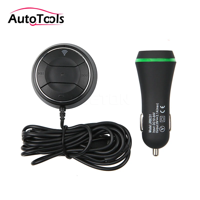 

Bluetooth Car Kit 3.5mm AUX Audio Receiver Wireless Bluetooth 4.0 Receiver Handsfree kits With Mic 3.1A Dual USB Car Charger