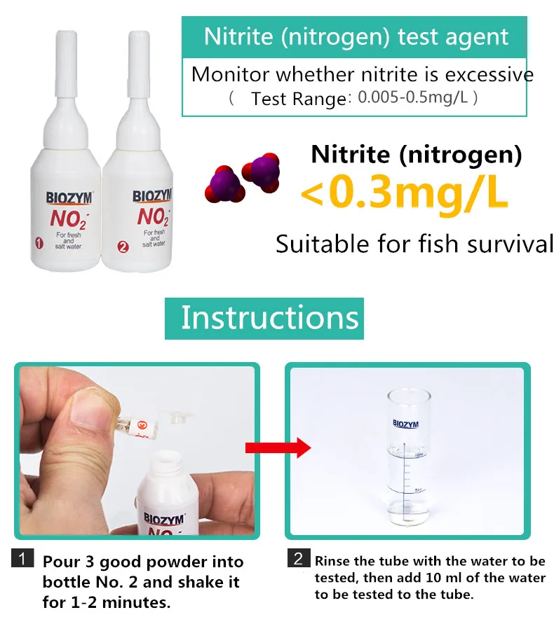 BIOZYM Тест-Комплект Ca кальций Cu CL KH Mg NH4 NH3 аммиак NO2 нитрит NO3 нитрат PH PO4 O2 GH Fe тест воды риф танк