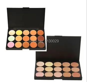 

New Professional 15 Colors Concealer Foundation Contour Face Cream Makeup Palette Women Cosmetic make up tools 60pcs