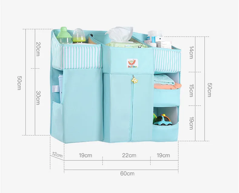 Baby Crib Children's Bed Hanging Bag Portable Waterproof Diapers Bedside Organizer Bed Bumper Cradle bag Bedding Accessories