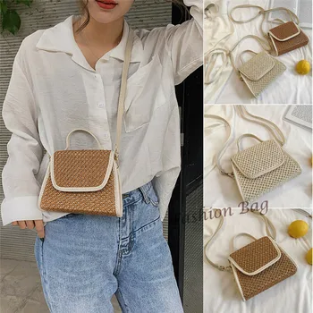 

NoEnName Fashion Women Shoulder Bag Tote Messenger Satchel Purse Wallets Handbags Beach Straw Rattan Woven Bag Crossbody Bags