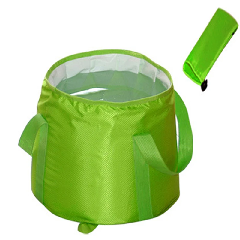 Cubo de agua plegable portátil al aire libre 25L y 15L de gran capacidad de Camping senderismo olla de agua bolsa de lavado herramienta de limpieza