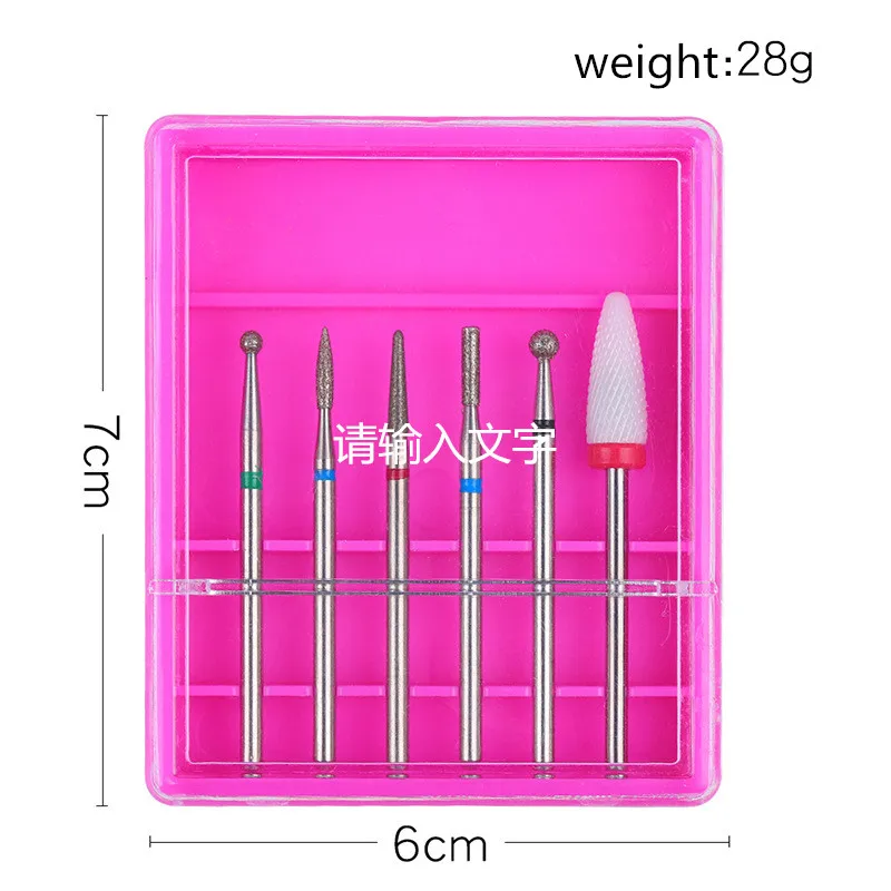 6 шт. алмазный резак для маникюра Набор керамический сверло для ногтей набор фрезы для резаки для ногтей для педикюра пилка для ногтей инструмент